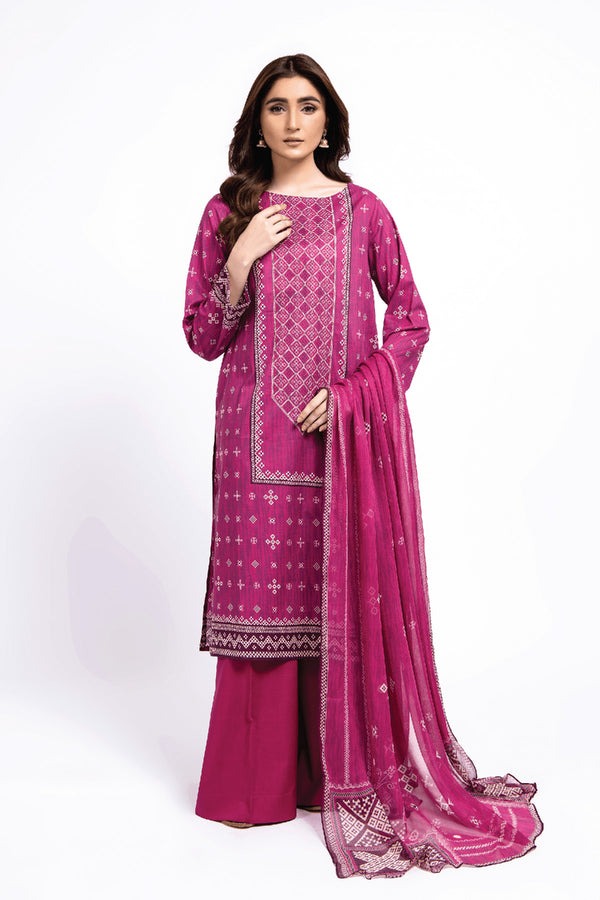 PRINTED & EMBROIDERED LAWN 3 PCS